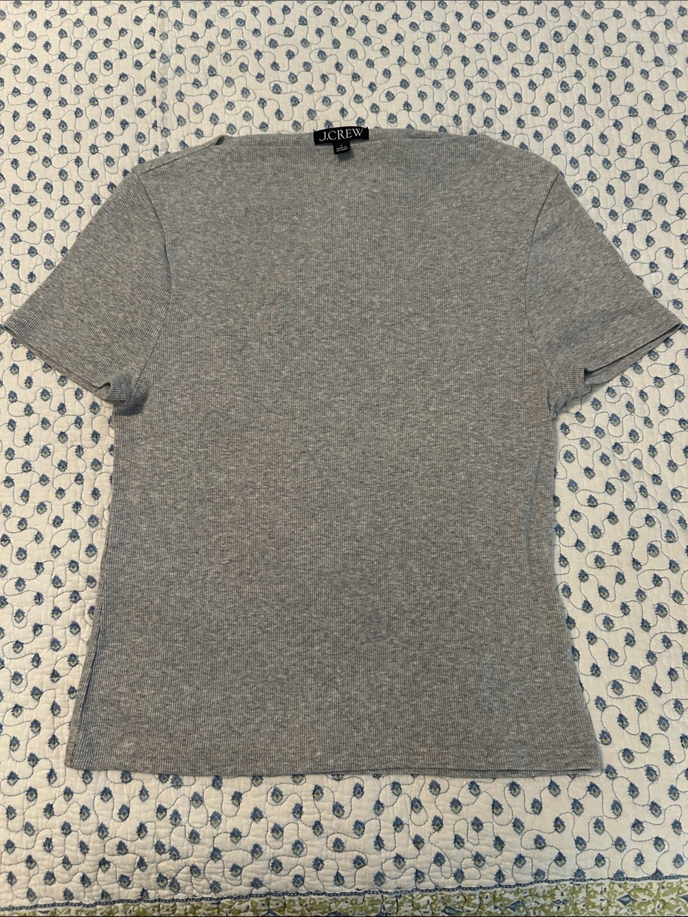 J. Crew womens Heather Gray Short-Sleeve Crewneck Tee